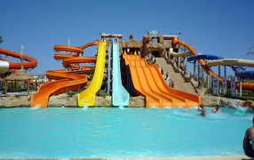 Water park in the resort of Sharm El Sheikh, Egypt