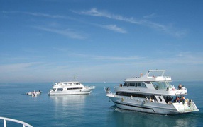 Yacht near the shore resort of El Quseir, Egypt
