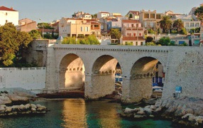 Ancient bridge in Marseille, France