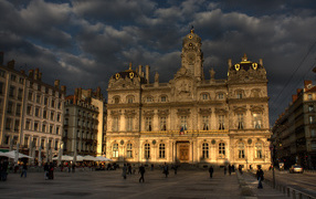 Площадь в городе Лион, Франция