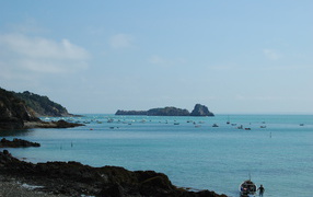 Голубая лагуна в Нормандии, Франция