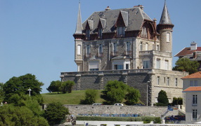 Castle in the resort of Biarritz, France