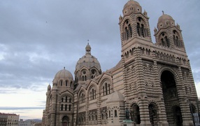 Cathedral in the city of Marseille, France