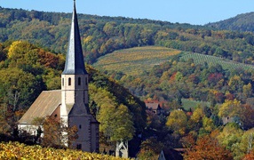 Церковь в Эльзасе, Франция