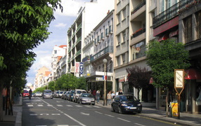 City street in Vichy, France