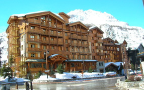 Luxurious hotel in the ski resort of Val d'Isere, France