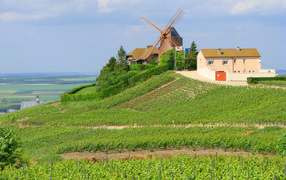 Мельница в провинции Шампань, Франция