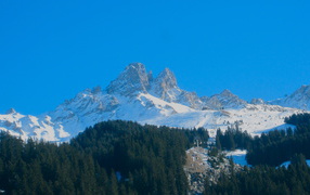 Mountains in the ski resort of Meribel, France