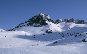 Горная вершина на горнолыжном курорте Валь-Торанс, Франция