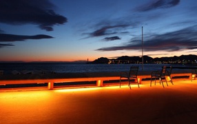 Night in Cannes, France