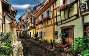 Старинные дома в Эльзасе, Франция