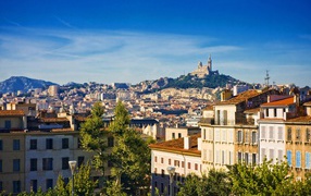 Панорама в городе Марсель, Франция