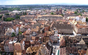 Панорама в городе Страсбург, Франция
