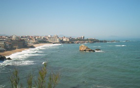 Панорама на курорте Биарриц, Франция