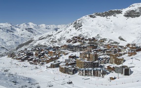 Панорама на горнолыжном курорте Валь-Торанс, Франция