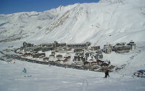 Панорама на горнолыжном курорте Тинь, Франция