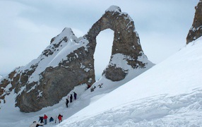 Скала на горнолыжном курорте Тинь, Франция