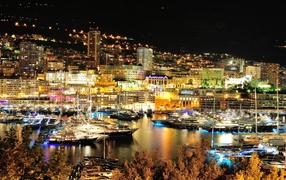 Shining port in Monaco