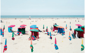 Summer holiday in the resort of Deauville, France