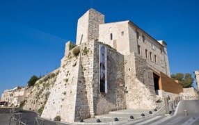 The ancient castle in the resort of Antibes, France