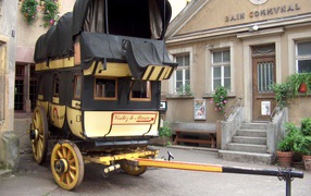 Карета на улице в Эльзасе, Франция