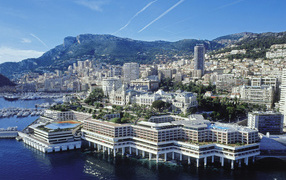 Вид на город в Монте-Карло, Франция