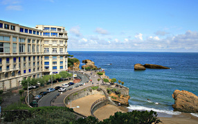 Waterfront hotel in the resort of Biarritz, France