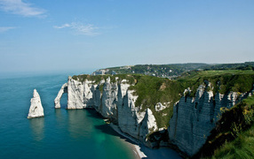 White cliffs in Normandy, France
