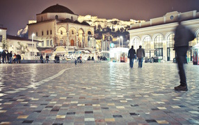 The town square in Athens