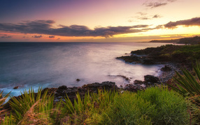 Beautiful sunset in Hawaii