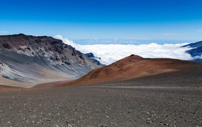 Volcano Haleakala on the Hawaiian island of Maui