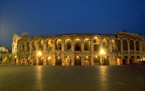 Ancient Roman arena in Verona, Italy
