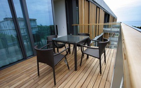 Балкончик в отеле на курорте Лидо ди Езоло, Италия