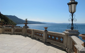 Bay at the resort in Trieste, Italy