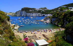 Bay on the island of Ponza, Italy