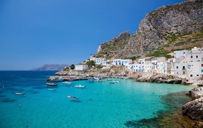 Blue Lagoon on the island of Sicily, Italy