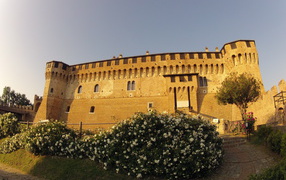 Castle in the resort Pizavr, Italy