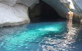 Cave in the rocks on the island of Ponza, Italy