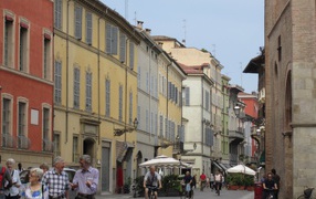 City street in Parma, Italy