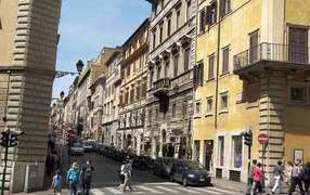 Городская улица в Риме, Италия