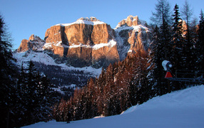 Доломитовые Альпы на горнолыжном курорте Кортина д'Ампеццо, Италия