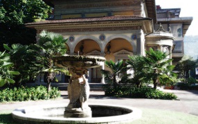 Fountain at a resort in Montecatini Terme, Italy
