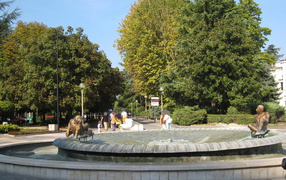 Фонтан на курорте Абано Терме, Италия