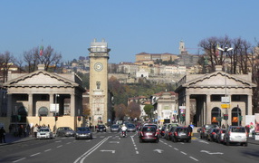 Gates of the city of Bergamo, Italy
