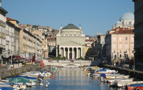 Grand Canal at a resort in Trieste, Italy