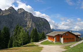 House in the mountains at the resort Alleghe, Italy