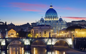 Ночной Ватикан в Риме