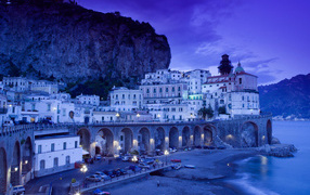 Night at the resort in Amalfi, Italy