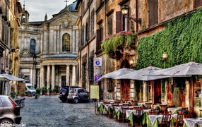 Старинная улочка в Риме