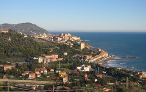 Panorama at the resort Imperia, Italy